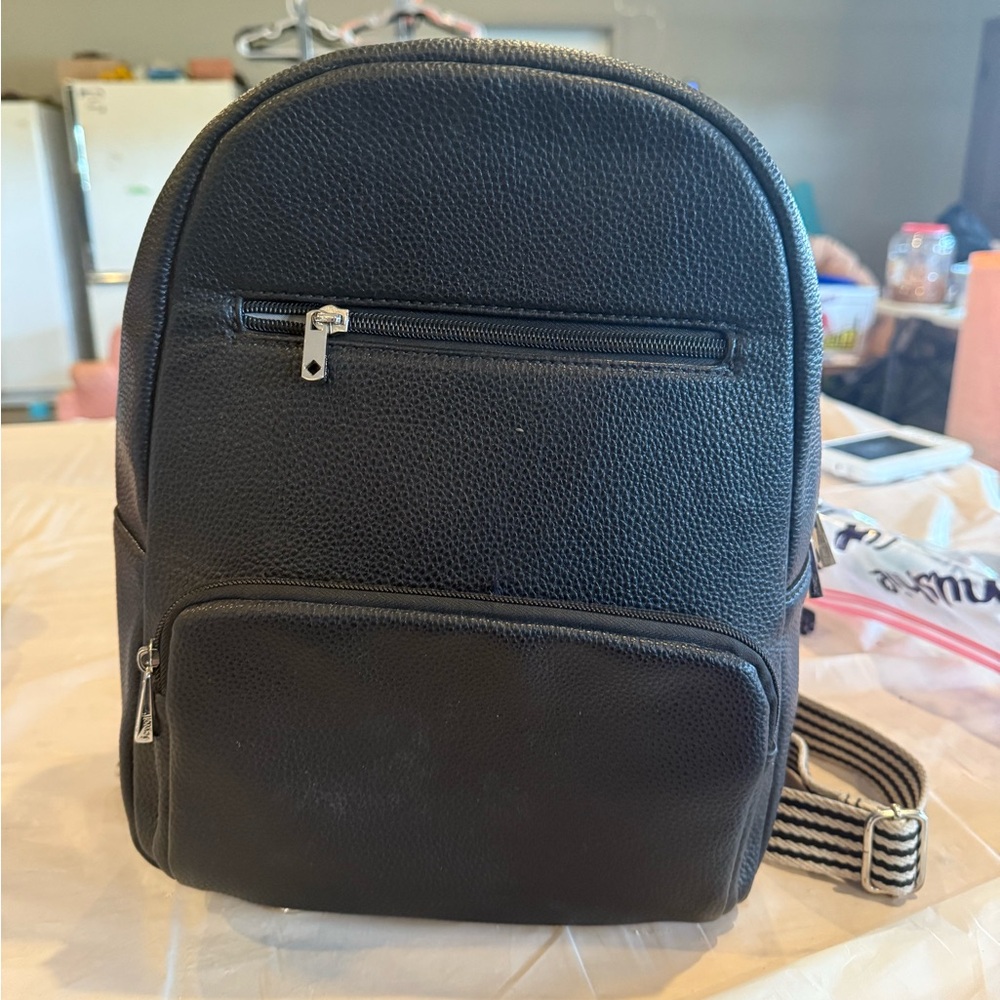 Thirty-One Black Leather Backpack